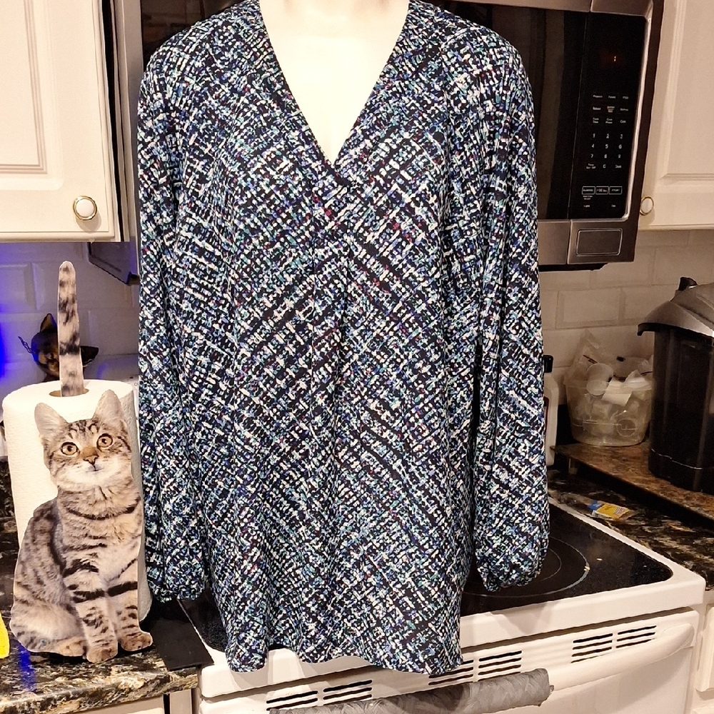 f Apt. 9 Pullover Long Sleeve Top 2X